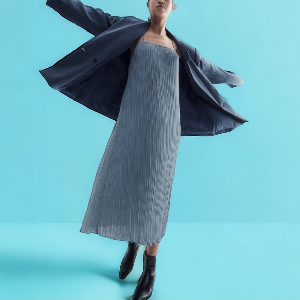 Madewell The Goldie Plissé Dress